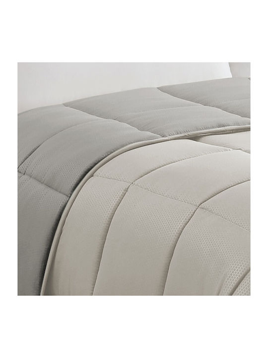 Melinen Bettdecke Großes Doppelbett mit Hollowfiber-Füllung 220x240cm Brooklyn Silver/grey 300 GSMGsm 9 togs Togs