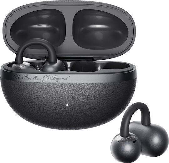 QCY Crossky C50 Open Ear Bluetooth Handsfree Ακουστικά με Αντοχή στον Ιδρώτα και Θήκη Φόρτισης Γκρι