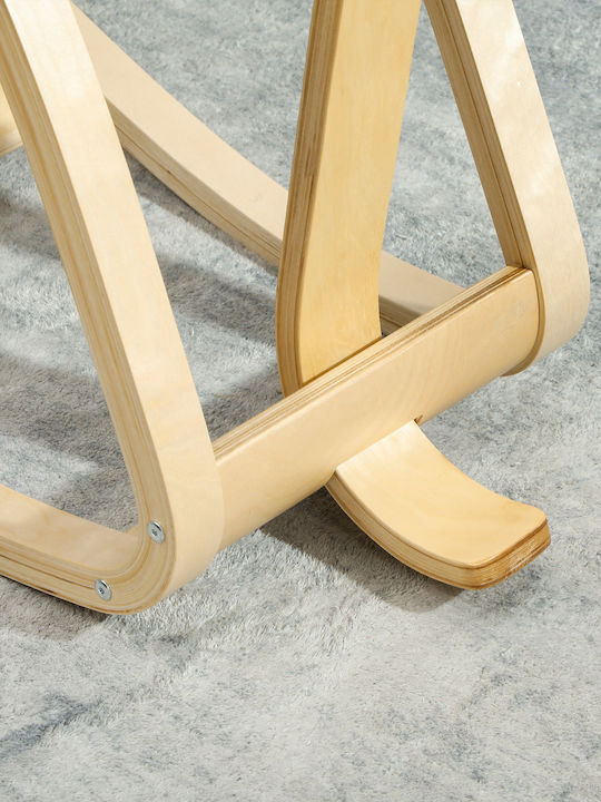 Ergonomischer Büro- und Schreibtischhocker mit Rückenlehne Blau 51x84x93cm