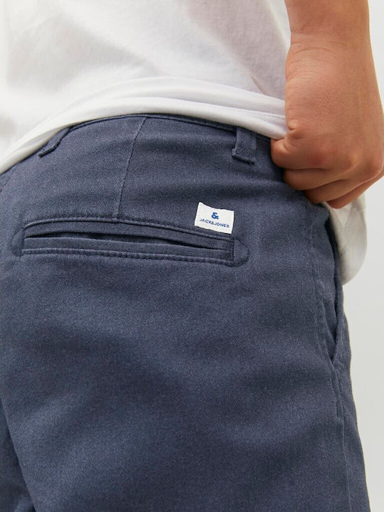 Kids' Chino Fabric Pants Navy Blue