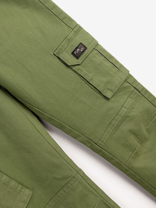 Παιδικό Παντελόνι Cargo Υφασμάτινο hedge green