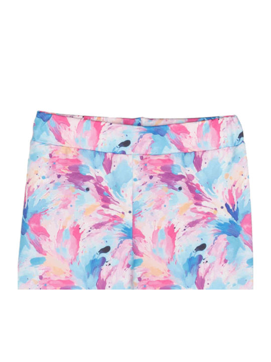 Kids Legging Cycling Short Fuchsia-blue Allover Th Biker