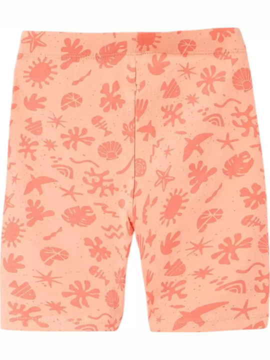 Kids Leggings Set Cycling Short Orange-melange