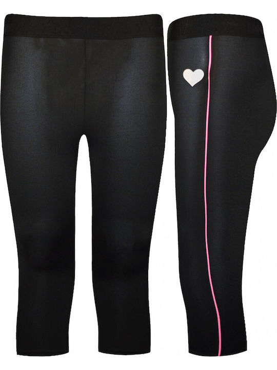 Kinder Leggings Capri Schwarz