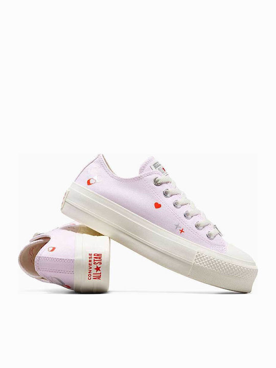 Chuck Taylor All Star Lift Дамски Флатформи Маратонки Lilac Daze / Egret / Fever Dream