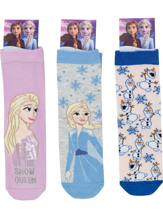 Disney Șosete pentru Copii Frozen Colorful 3 Perechi