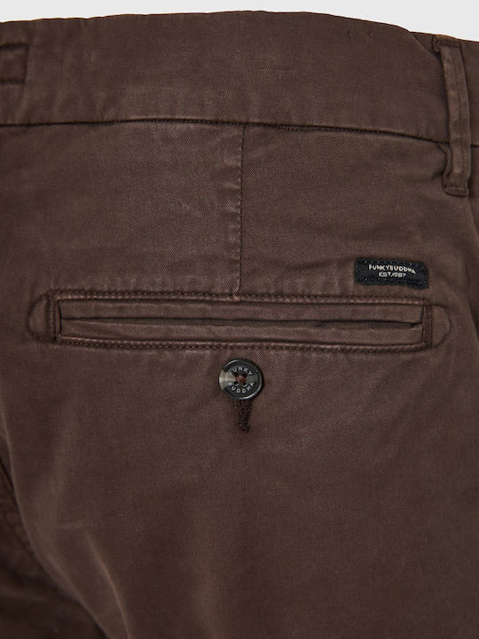 Pantaloni Chino cu Croială Normală Espresso