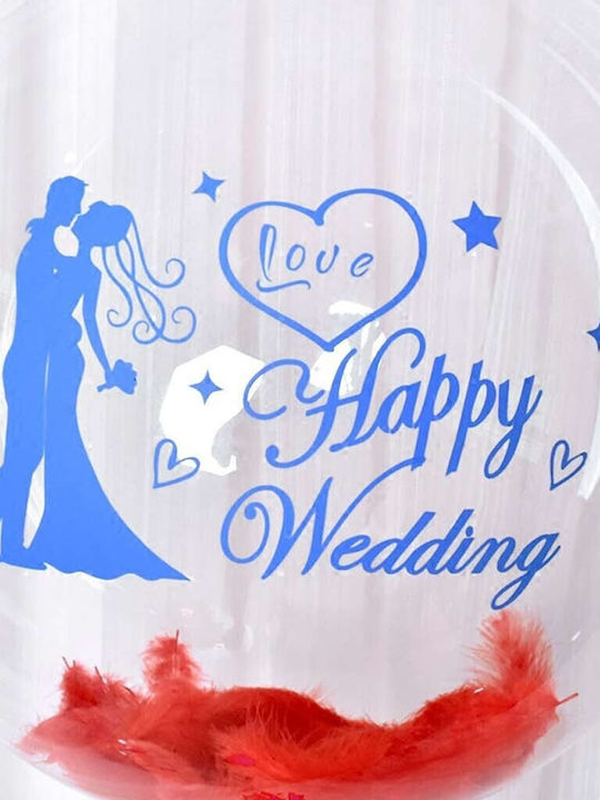 Sticker Klebe Flippy Hochzeitsmotto Glückliche Hochzeit Textdesign 21x29 Cm Blau