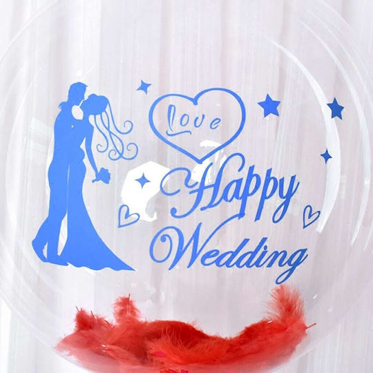 Sticker Adhesive Flippy Wedding Theme Happy Wedding Text Design 21x29 Cm Blue