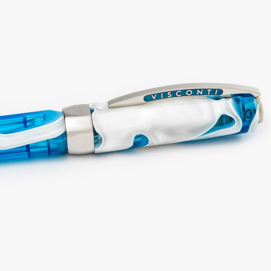Visconti Füllfederhalter Weiß mit Blauer Tintenfarbe