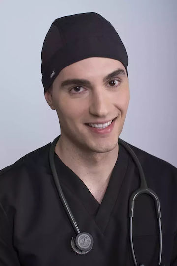 Numascrubs Men's Black Surgical Cap
