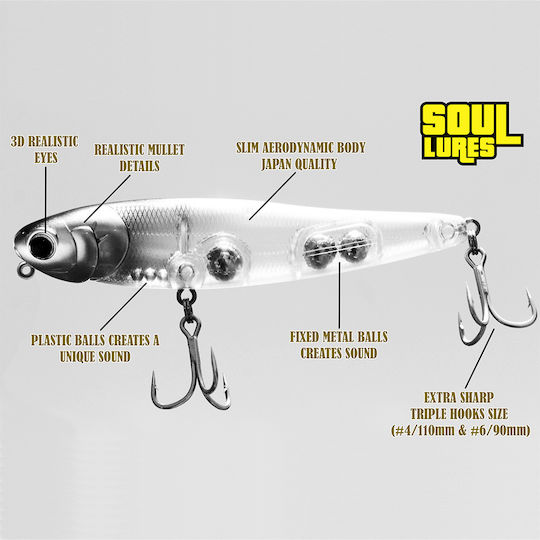 Soul Lures Momeală Artificială 9cm PKB