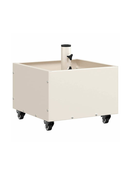 vidaXL Topf Metallisch White 45x45x45cm.