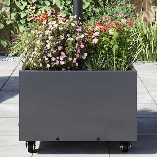 vidaXL Topf Metallisch Charcoal 45x45x45cm.