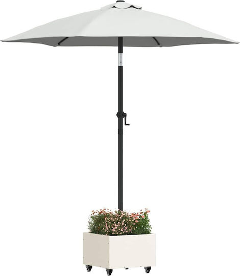 vidaXL Topf Metallisch White 45x45x45cm.
