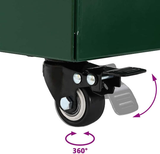 vidaXL Topf Metallisch Green 45x45x45cm.