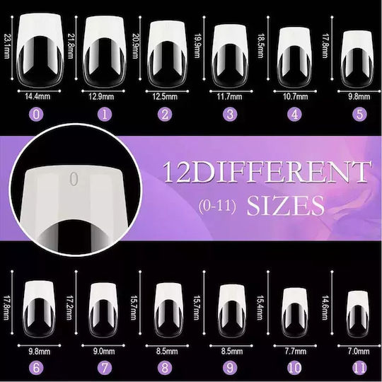 Nail Tips French in White Color 120pcs FG-168FMW