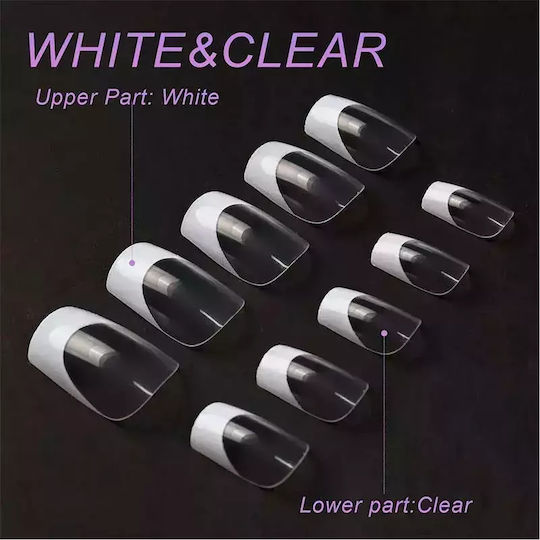 Nail Tips French in White Color 120pcs FG-168FMW
