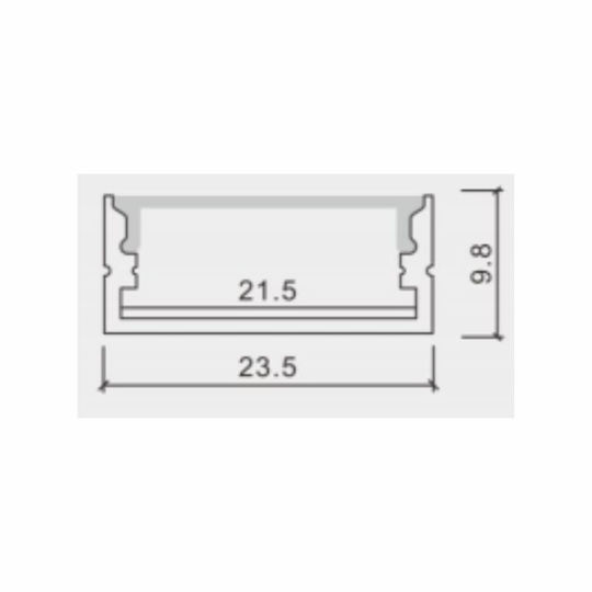 Profil de aluminiu pentru bandă LED în aer liber cu acoperire opală 30036