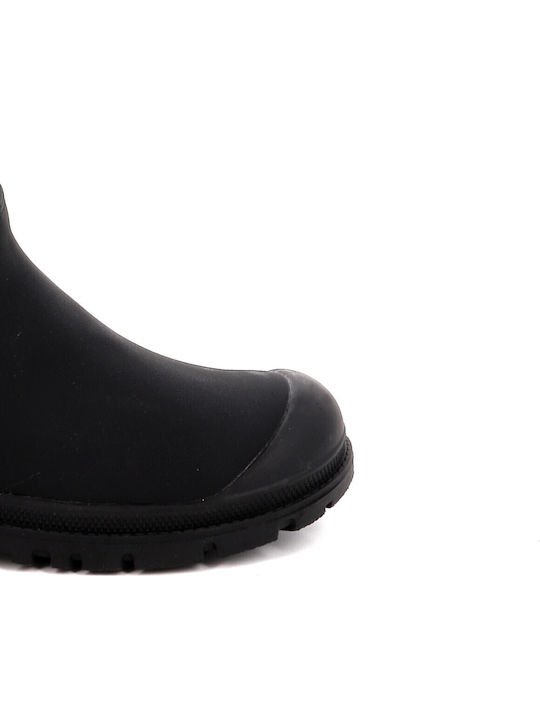 Ghete Copii din Piele cu Fermuar Negre