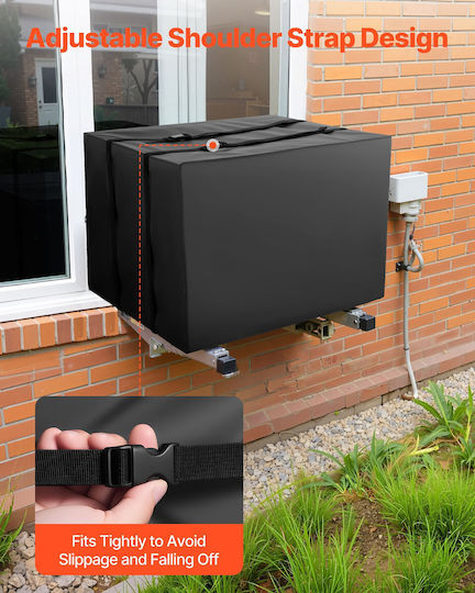 Vevor Klimaanlage Abdeckung 530 X 400 X 380 Mm Wasserdicht Verstellbarer Riemen