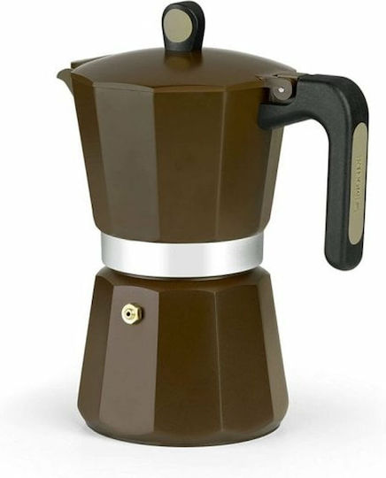 Monix Cream Stovetop Espresso Pot for 12Cups Green