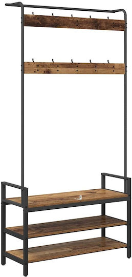 Eingangsmöbel mit Garderobe Coffee 95x34x184cm