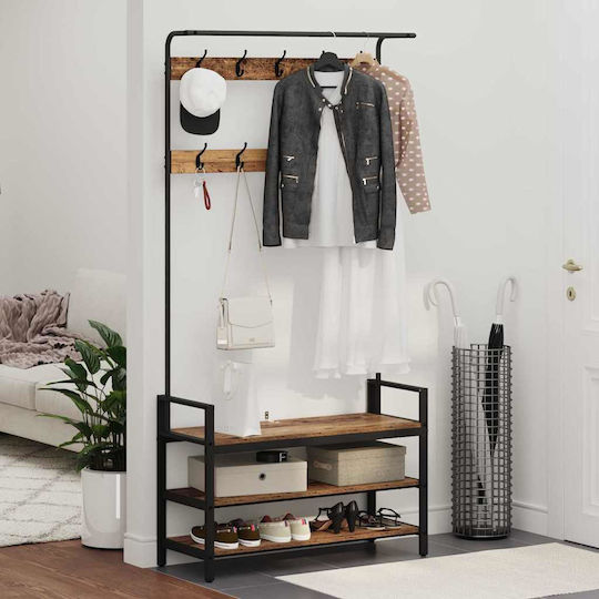 Eingangsmöbel mit Garderobe Coffee 95x34x184cm
