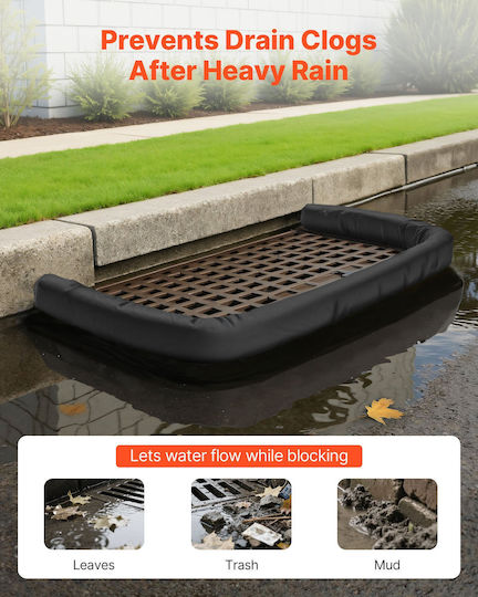 Vevor Sediment Filter Sock 4 Pieces 5 In X10 Ft Erosion Control Drain Protection