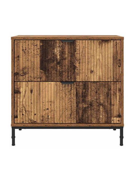 Комод Дървен с Метални Крака Old wood 63.5x36x61см