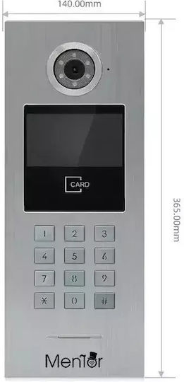 Interfon Video Exterior Ip Scară Apartament Fără Fir Wifi Ip65 2mp 4.3 Inch Hd Ir Poe Mentor Sy090
