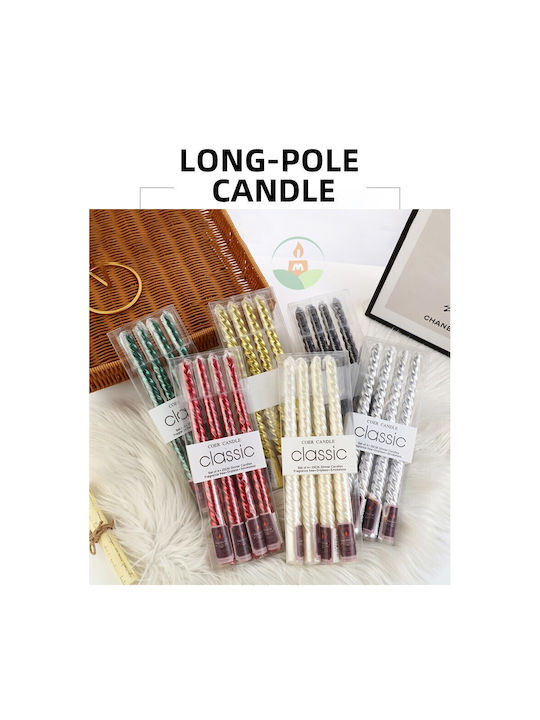 Lumânare Decorativă Conic Auriu 205gr 4 Bucăți