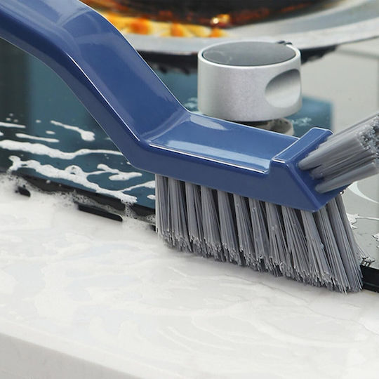 Perie de Curățare Rosturi Pardoseală 3în1 Flippy Lungime Mâner 28 Cm Peri Din PP Oțel Plastic Clește Pentru Îndepărtarea Părului Inclus Albastru