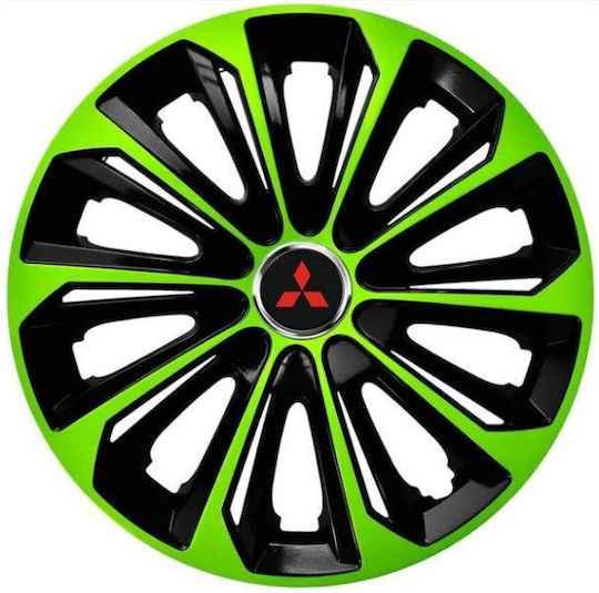 Set 4 Capace De Roți Auto Extra Rezistente Verzi R16 Compatibilitate Mitsubishi