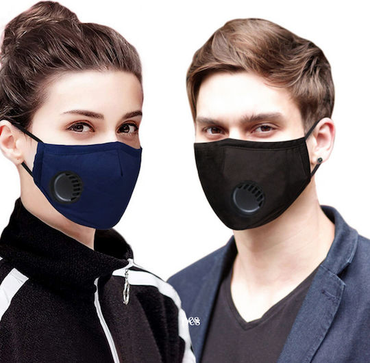 Washable Schutzmaske Stoff mit Ventil Gray 287303 1Stück