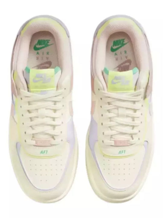 Air Force 1 Shadow Damen Flatforms Sneakers Cashmere / Pure Violet / Pink Oxford / Pale Coral