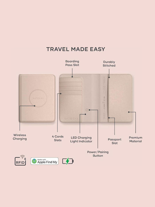 Men's Wallet Travel with RFID Pink