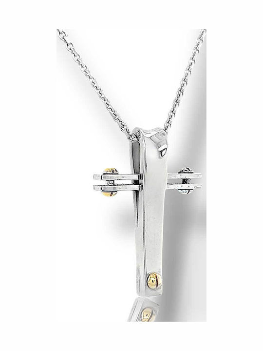 Xryseio Women's White Gold Cross 18K
