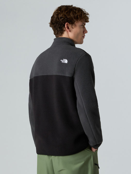 Yumiori ¼zip Fleece Пуловер с дълъг ръкав Черен