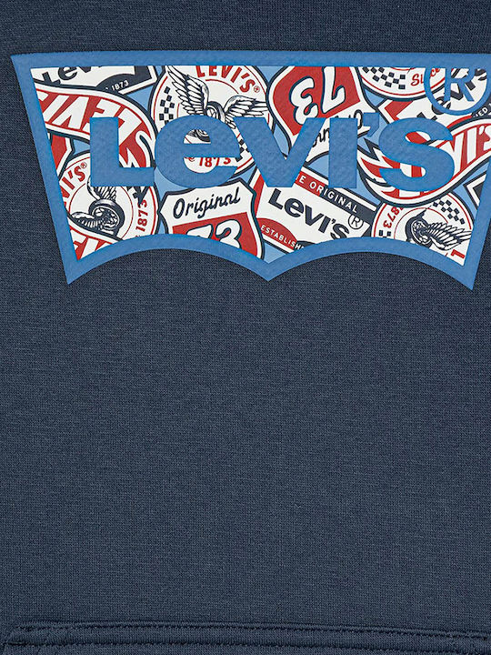 Kids Sweatshirt with Hood Navy Blue Batwing