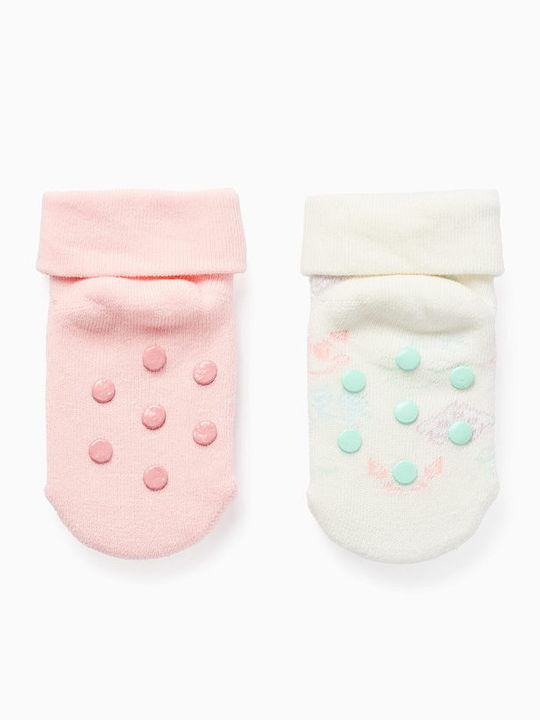 Zippy Kindersocken Rutschfest Pink 2 Paar