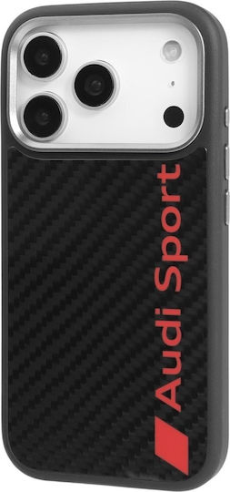 Audi Carbon Задна корица Черен (iPhone 17 Pro)