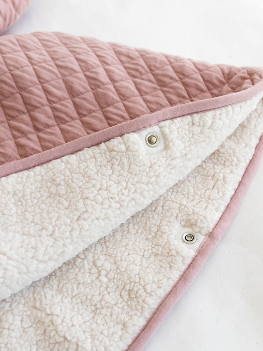 Παιδικό Casual Μπουφάν Μακρύ με Κουκούλα Blush Vintage Pink