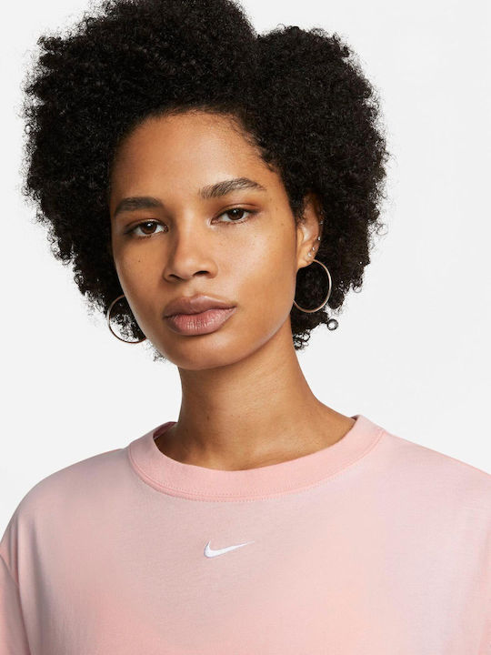 Sportswear Essential Summer Mini Athletic Dress T-Shirt Short Sleeve Pink