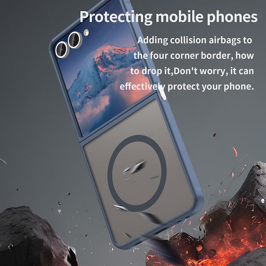 Techsuit Halofrost Ii Back Cover Plastic Navy Blue (Galaxy Z Flip7)