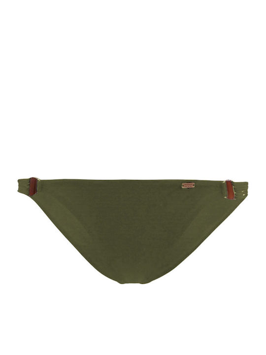 Triolla Millenium Bikini Slip με Κορδονάκια Χακί
