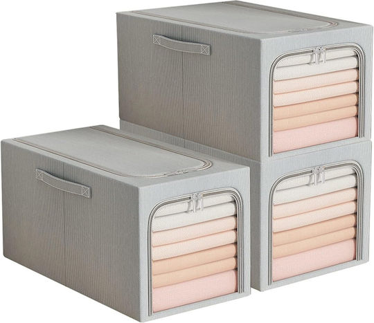 material textil Casetă pentru Haine în Culoare Albastru 45x30x23cm 1buc