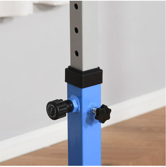 HomCom Pull-Up & Dip Bar without Weights Children's Adjustable Floor Punching Bag (197cm x 121cm x 95-145cm)