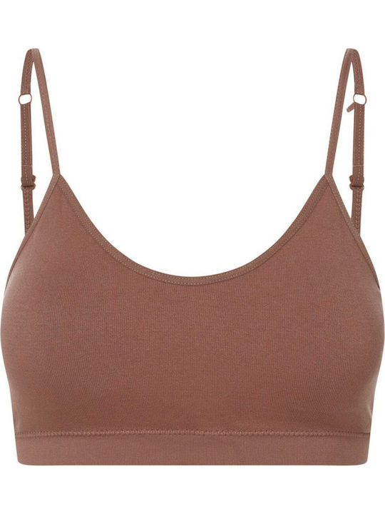Women's Bra without Padding Brown