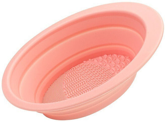 Pink Makeup Brush Cleaning Surface